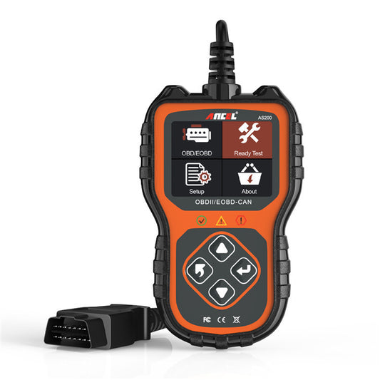 Ancel As200 Scanner OBD2 Ferramenta de Diagnóstico de Carros Equipamento de Teste de Motor Versão Internacional Multilíngue