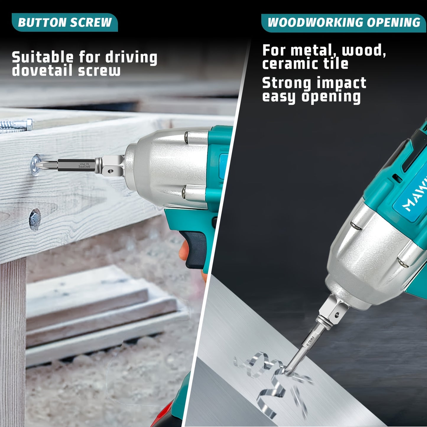 Chave de Impacto Sem Fio 2 em 1, Furadeira de Impacto 18V, Alto Torque 450N.M 1/2 Polegada, Furadeira sem Escovas com 2 Baterias de 5,5Ah, Chave de Fenda Elétrica com 4 Soquetes de Impacto & Conjunto de 12 Brocas para Pneus de Carro, Presentes de Natal,