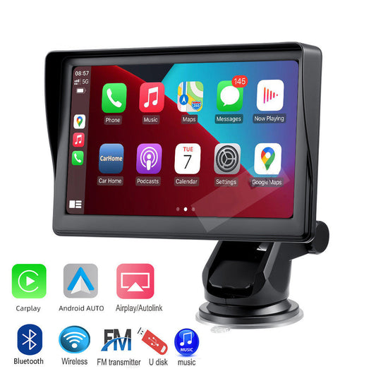 Tela Smart Car de 7 IPS Wireless Carplay Projeção de Telefone Móvel Auto Navegação