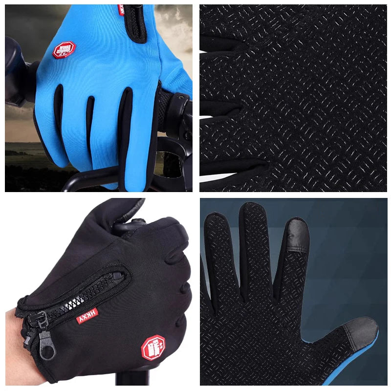 Winter Gloves For Men Women Touchscreen Warm Outdoor Cycling Driving Motorcycle Cold Gloves Windproof Non Slip Gloves