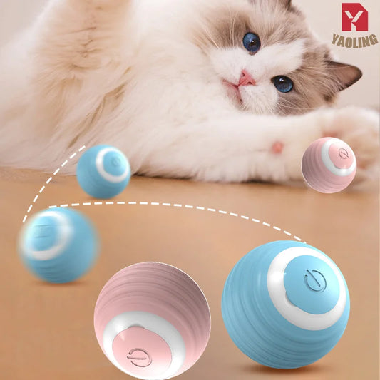 Brinquedo Interativo para Gatos Bola 360° Bola Rolante Rotativa Automática Acessórios para Brinquedos de Gato com Função de Carregamento USB Coisas para Animais de Estimação