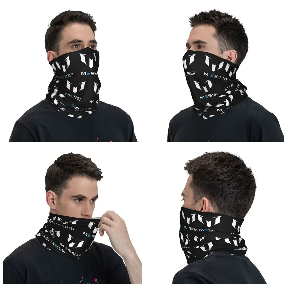 Gaiter para o pescoço Messi Bandana Impresso, Cachecol de Futebol, Cachecol Multiuso para Ciclismo, Montaria para Homens, Mulheres e Adultos no Inverno