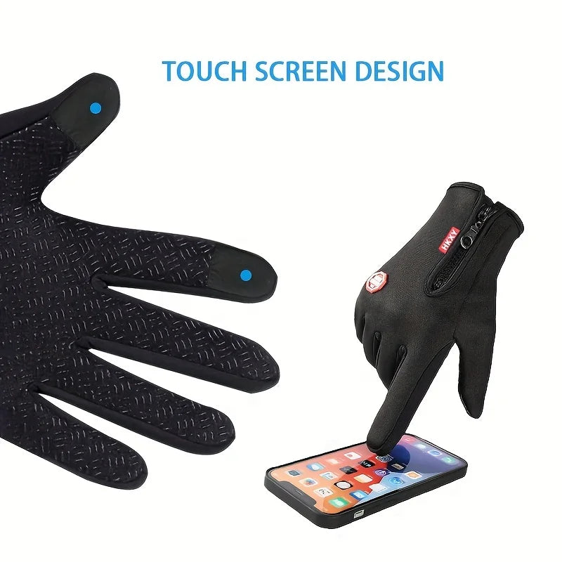 Winter Gloves For Men Women Touchscreen Warm Outdoor Cycling Driving Motorcycle Cold Gloves Windproof Non Slip Gloves