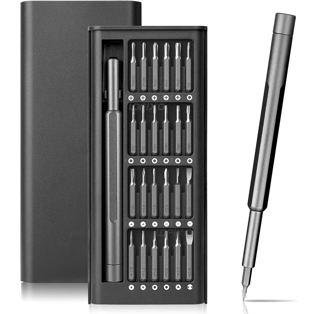 Conjunto de Chaves de Precisão 25 em 1 Mini Kit de Ferramentas de Reparação Torx Phillips Pontas de Chave de Fenda Magnéticas para Xiaomi Iphoine Laptop Relógio