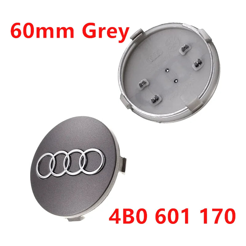 4 Pcs 60mm 61mm 68mm 69mm Tampas Centrais de Roda de Carro Capa do Cubo Emblema Acessórios para A1 A2 A3 A4 A5 A6 A7 A8