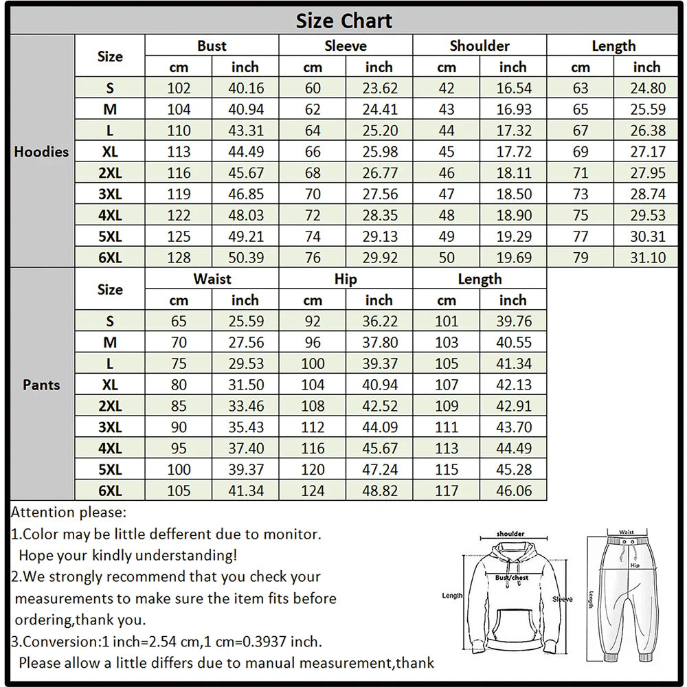 Novo Hooded Moletom e Calça 3D de Tigre Impresso Legal para Homens/Mulheres 2 Peças Conjunto de Roupas Esportivas Conjunto de Agasalho Outono e Inverno Roupas Masculinas