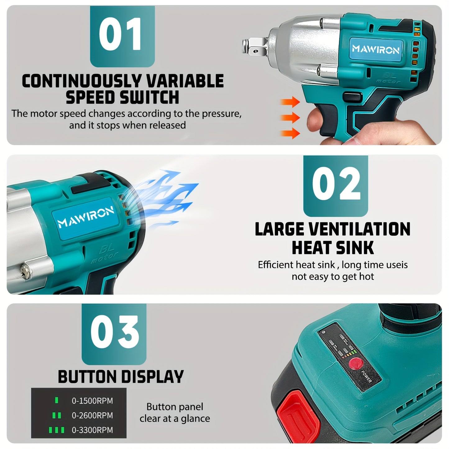 Chave de Impacto Sem Fio 2 em 1, Furadeira de Impacto 18V, Alto Torque 450N.M 1/2 Polegada, Furadeira sem Escovas com 2 Baterias de 5,5Ah, Chave de Fenda Elétrica com 4 Soquetes de Impacto & Conjunto de 12 Brocas para Pneus de Carro, Presentes de Natal,